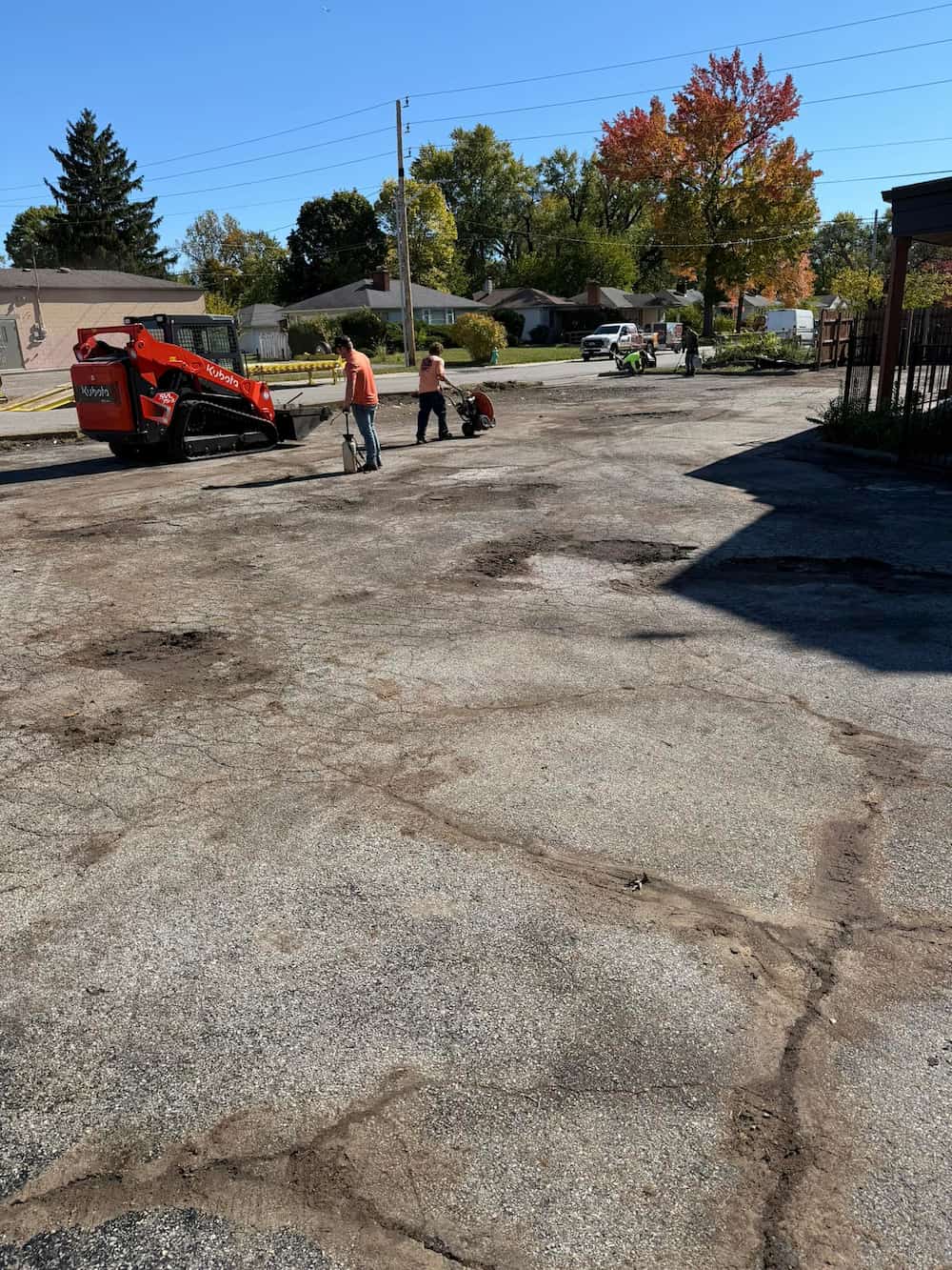 Parking Lot Paving before